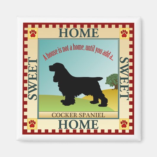 コッカースパニエル犬 マグネット (正面)