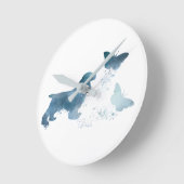 コッカースパニエル犬 ラウンド壁時計 (傾斜)