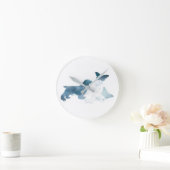 コッカースパニエル犬 ラウンド壁時計 (ホーム)