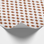 コッカースパニエル犬(赤)サンタポーズ ラッピングペーパー (角)