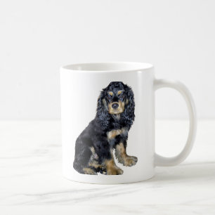 コッカースパニエル犬(黒と日焼け) コーヒーマグカップ
