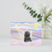 コッカースパニエル犬 – 黒 ポストカード (スタンド正面)