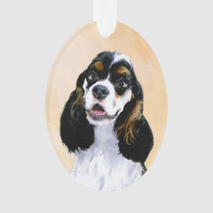 コッカースパニエル犬(Parti)絵画ズ – オリジナルドッグアート オーナメント