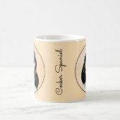 コッカースパニエル犬(Parti)絵画ズ – オリジナルドッグアート コーヒーマグカップ (中央)