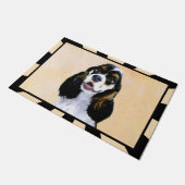 コッカースパニエル犬(Parti)絵画ズ – オリジナルドッグアート ドアマット (アングル)