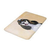 コッカースパニエル犬(Parti)絵画ズ – オリジナルドッグアート バスマット (アングル)