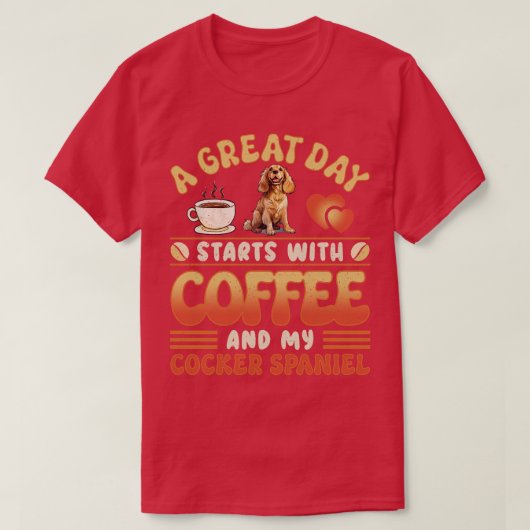 コッカースパニエル犬 Tシャツ (デザイン正面)
