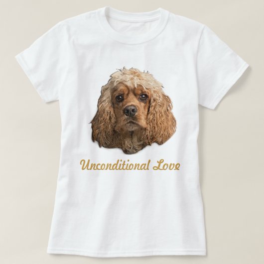 コッカースパニエル犬 Tシャツ (デザイン正面)