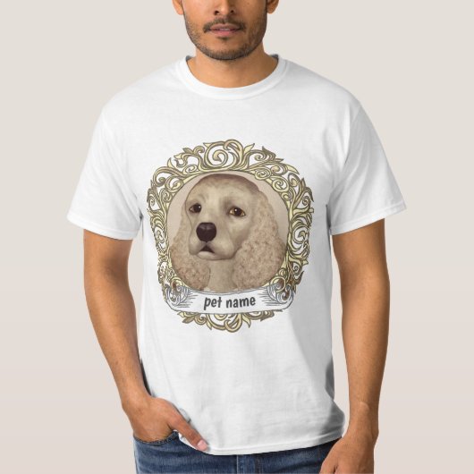 コッカースパニエル犬 Tシャツ (正面)