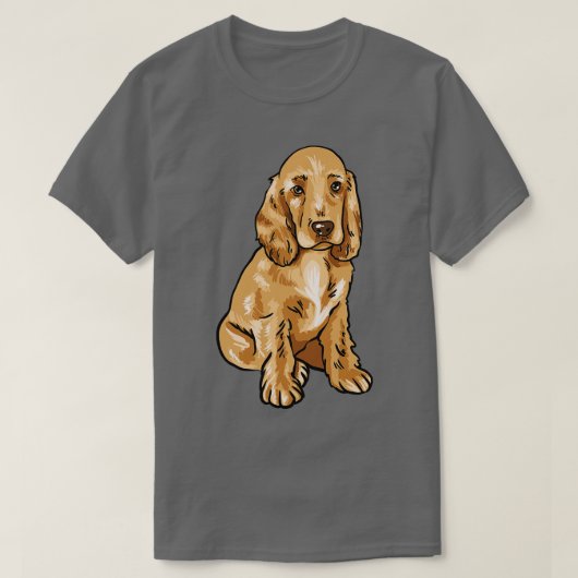 コッカースパニエル犬 Tシャツ (デザイン正面)
