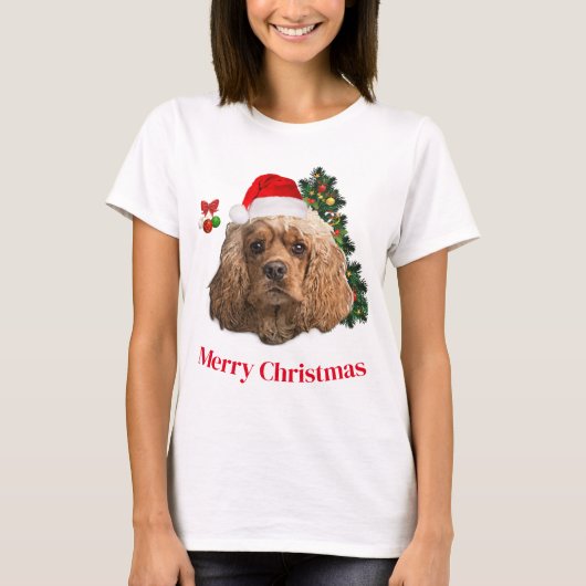 コッカースパニエル犬 Tシャツ (正面)