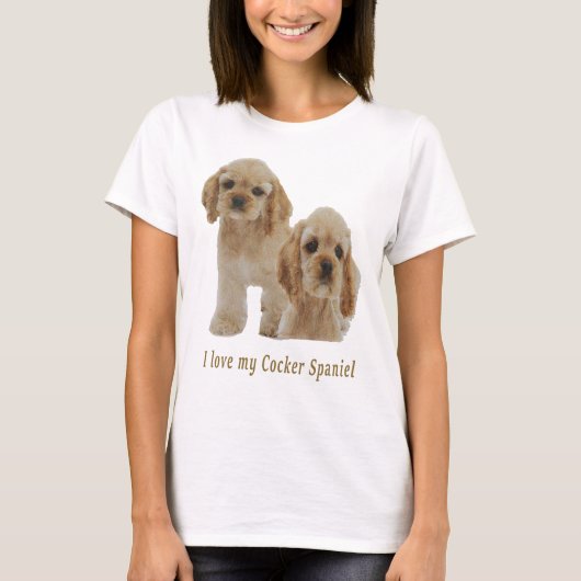 コッカースパニエル犬 Tシャツ (正面)