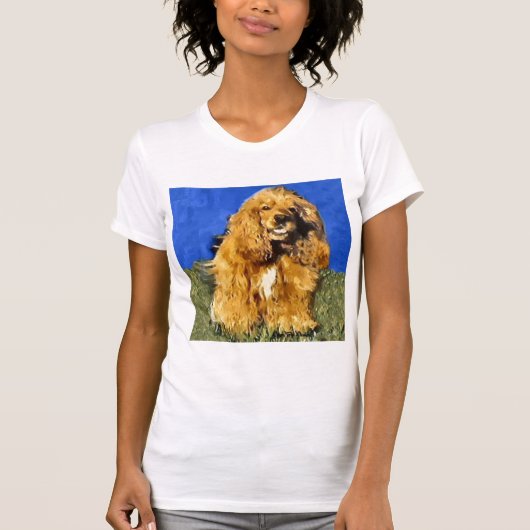コッカースパニエル犬 Tシャツ (正面)