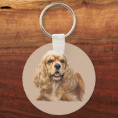 コッカースパニエル犬Just Adorable Keychain キーホルダー (正面)