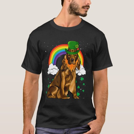 コッカースパニエル犬St patricks dayレプレシャン Tシャツ (正面)