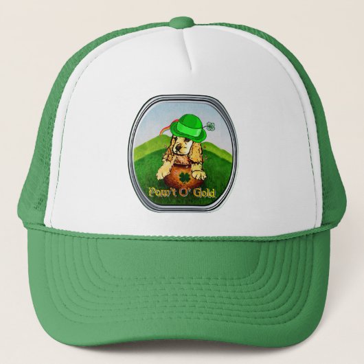コッカースパニエル犬St patricks day キャップ (正面)