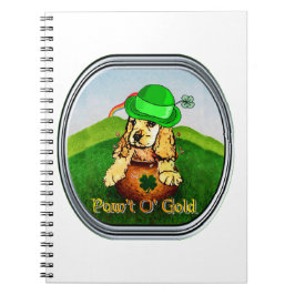 コッカースパニエル犬St patricks day ノートブック