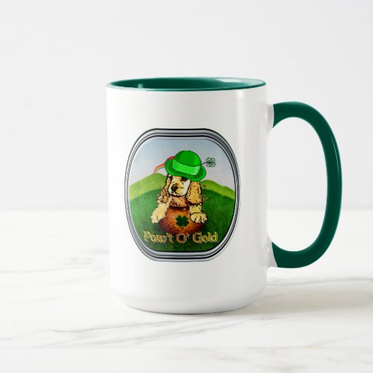 コッカースパニエル犬St patricks day マグカップ (右)