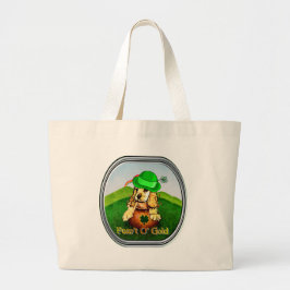 コッカースパニエル犬St patricks day ラージトートバッグ