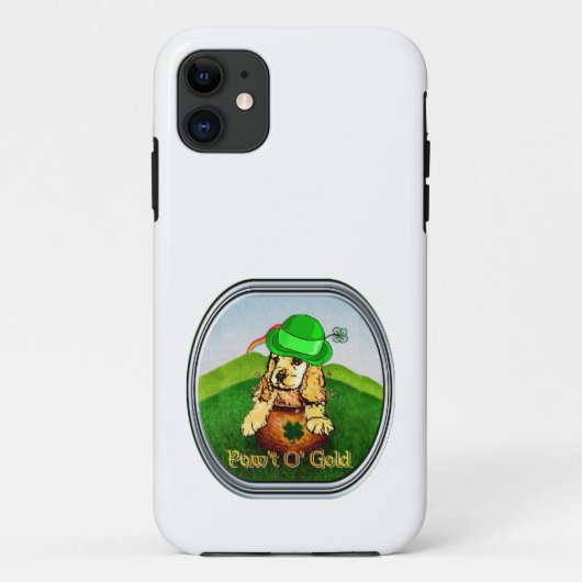コッカースパニエル犬St patricks day Case-Mate iPhoneケース (裏面)