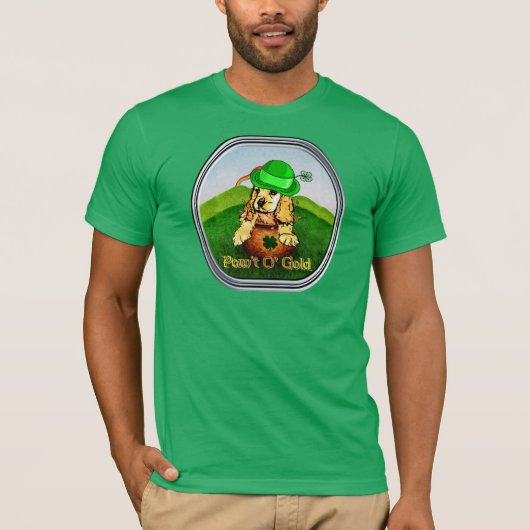 コッカースパニエル犬St patricks day Tシャツ (正面)