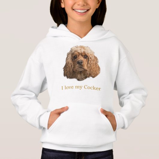 コッカースパニエル犬Tシャツ (正面)