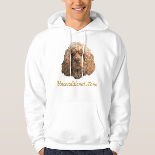 コッカースパニエル犬Tシャツ パーカ (正面)