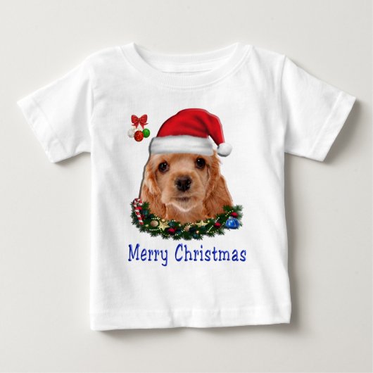 コッカースパニエル犬Tシャツ ベビーTシャツ (正面)