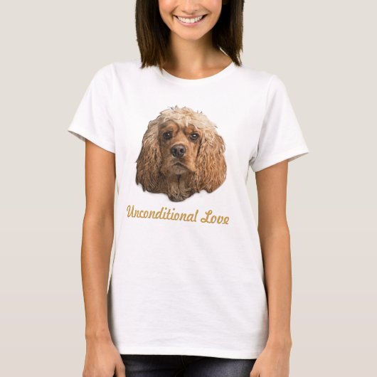 コッカースパニエル犬Tシャツ Tシャツ (正面)