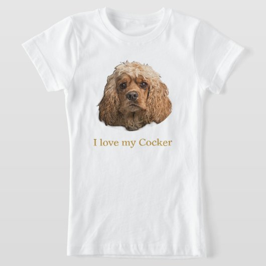 コッカースパニエル犬Tシャツ Tシャツ (レイダウン)