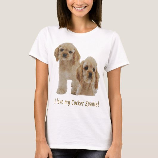 コッカースパニエル犬Tシャツ Tシャツ (正面)