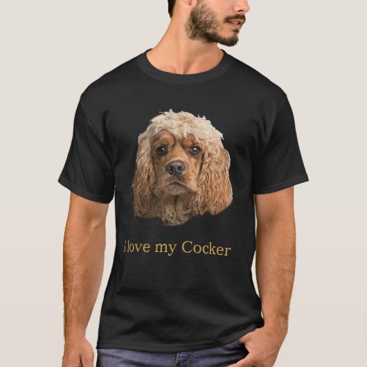 コッカースパニエル犬Tシャツ Tシャツ (正面)