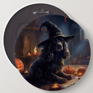 コッカースパニエル かぼちゃ ハロウィン おばけ 缶バッジ