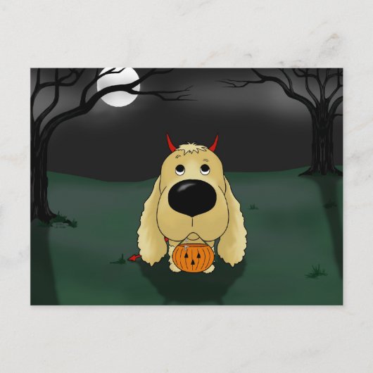 コッカースパニエル ハロウィン ポストカード (正面)