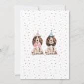 コッカースパニエル ブライド グルーム バレンタイン ウェディング ドッグ 招待状 (裏面)