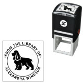 コッカースパニエル 犬 立ち シルエット 図書館 本 名前 セルフインキングスタンプ (インサイチュ)