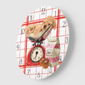 コッカースペインとレトロスケール ラージ壁時計 (傾斜)