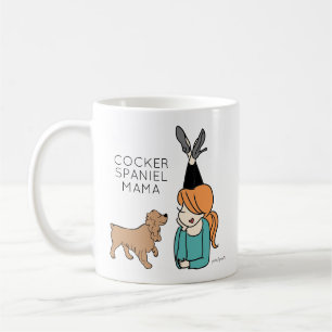 コッカーパーソナライズされたスパニエル犬ママコーヒーマグ コーヒーマグカップ