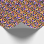 コッカー不気味スパニエル犬ドッグハロウィンウィッチパンプキン ラッピングペーパー (角)