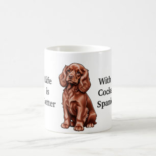 コッカー付きのスパニエル犬コーヒーマグで生活が良い コーヒーマグカップ