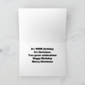 コッカー誕生日からのハッピークリスマススパニエル犬 シーズンカード (内部)