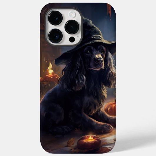 コッカー・スパニエルのかぼちゃ ハロウィン おばけ Case-Mate iPhoneケース (裏面)