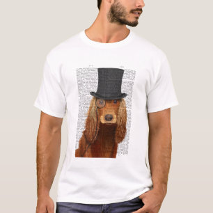 コッカー·スパニエル犬フォーマル·ハウンド·アンド·ハット Tシャツ