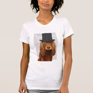 コッカー·スパニエル犬フォーマル·ハウンド·アンド·ハット Tシャツ