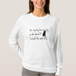 コッカー・スパニエル 愛犬は不安 Woof OFF  Tシャツ