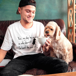 コッカー・スパニエル 愛犬は不安 Woof OFF Tシャツ