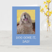 コッカー・スパニエル 犬のいる父の日のカード カード (黄色い花)