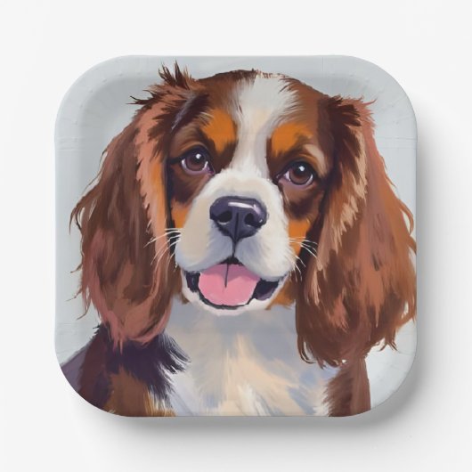 コッカー・スパニエル | 犬の絵 ペット ペーパープレート (正面)