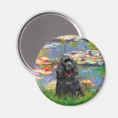 コッカー（黒） – ユリ2 マグネット (正面/裏面)