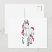 コックのユニコーン Chefの帽子 ポストカード (正面/裏面)